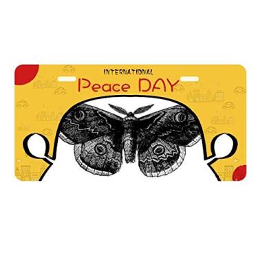 Imagem de DIYthinker Placa de carro Black Butterfly Kite para decoração de carro Dia da Paz