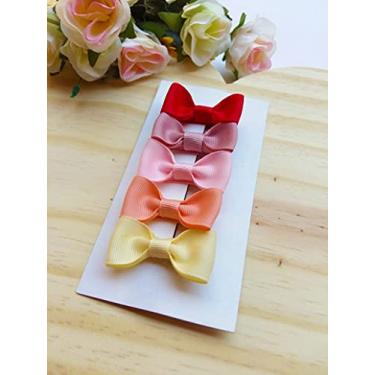 Imagem de Kit 5 Mini Laços para Cabelo Infantil Menina Lacinho LA0019