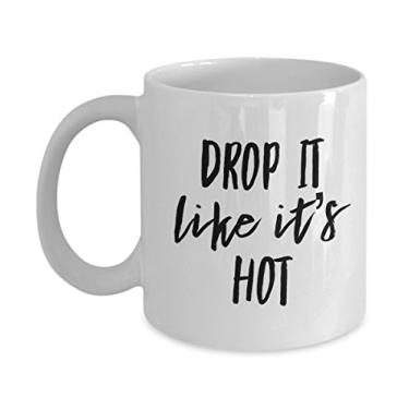 Imagem de Caneca Drop it like it's hot - Caneca de café divertida - ideia de presente de gota de chocolate quente