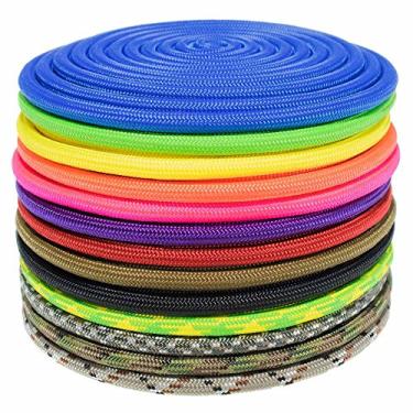 Imagem de Cordão de nylon para acessórios de 6 mm e 8 mm de cabo de nylon paramax – Utilitário multiuso – para coleiras de cães e animais de estimação, cintos, conjuntos de equipamentos, amarração, coldre de cavalo (50 pés e 100 pés), Royal Blue, 8mm (5/16 inch) x 100 feet