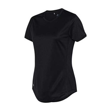 Imagem de Camiseta esportiva feminina Adidas (A377) - Preta - M