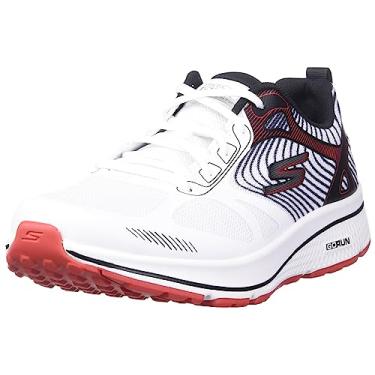 Imagem de Skechers Tênis masculino GOrun Consistent-Athletic Workout corrida caminhada com espuma resfriada a ar, Branco/preto/vermelho 2, 9