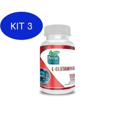 Imagem de Kit 3 Glutamina - 180 Comprimidos  700Mg - New Vitta