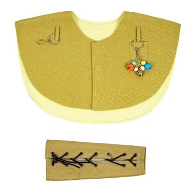 Imagem de Conjunto protetor de cocô de ombro de pássaro de estimação e protetor de braço antiarranhões, almofada de ombro anti-mordida, xale de fralda para papagaio, arara, periquito africano, periquito, agapornis fischeri, calopsita Lovebird