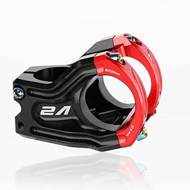Imagem de BBxunsless Haste de bicicleta Downhill Plus ou Minus 10 graus off-road para downhill torneira 28,6 * 31,8 mm Hastes de guidão para mountain bike/bicicleta de estrada (preto-vermelho)