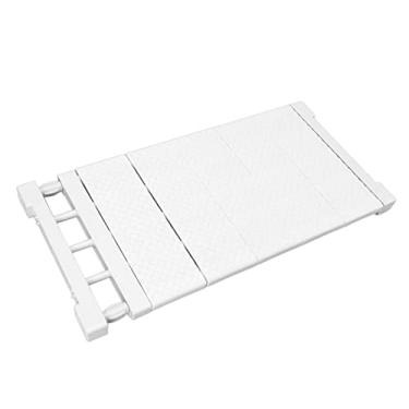 Imagem de Prateleira de haste de tensão, tubo de aço PP com 20 kg, divisor inteligente de armário de armazenamento, 24 cm de largura para guarda-roupa (50 a 80 cm de comprimento)