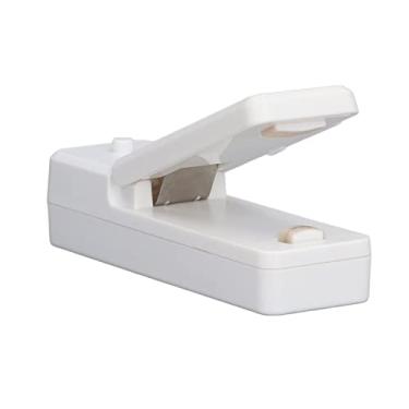 Imagem de Aqur2020 Mini seladora portátil de saco com ímã de carregamento USB, máquina de selagem de saco plástico para uso doméstico na cozinha (branco)