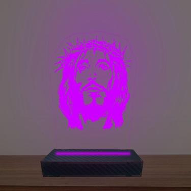 Imagem de Luminária Led 3d Jesus Abajur Luxo