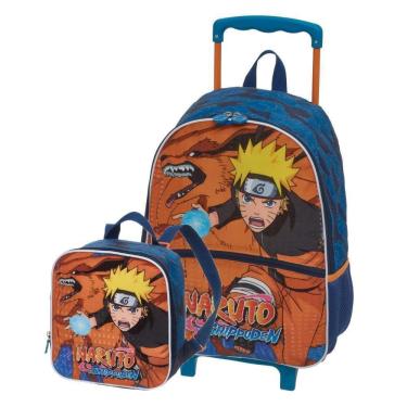 Imagem de Mochila De Rodas Naruto Kurama E Lancheira Térmica Infantil
