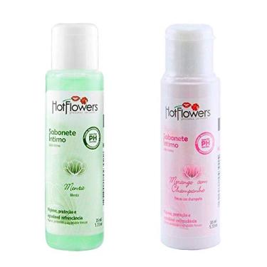 Imagem de Kit Sabonete Íntimo Menta e Morango 35ml Hot Flowers