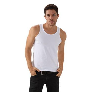 Imagem de Jueshanzj masculino modal regata top camiseta sem mangas colete muscular camisa branca grande