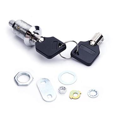 Imagem de Bettomshin Trava de came tubular, comprimento de cilindro de 2,5 cm, porta de gaveta de segurança, caixa de correio, trava de caixa de ferramentas de armário liga de zinco banhado a níquel, chave diferente 1 peça