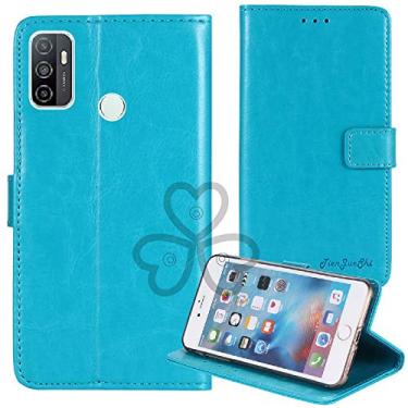 Imagem de TienJueShi Suporte de livro azul retrô protetor de couro TPU capa de silicone para HTC Desire 21 Pro 5G 6,7 polegadas capa de gel carteira Etui