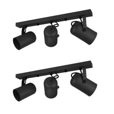 Imagem de Kit 2 Luminárias De Teto Trilho 3 Spots Direcionáveis 1273