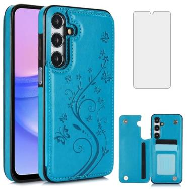 Imagem de Asuwish Capa de telefone para Samsung Galaxy A15 5G/4G com protetor de tela de vidro temperado porta-cartões carteira suporte flip couro acessórios para celular Glaxay A 15 15A SM A156B A155F capas