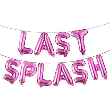 Imagem de Last Splash Bachelorette Party Decorations, Last Splash Balloon Banner Balloon for Summer Pool Bachelorette Bridal Shower Hen Party Supplies (SPLASH Rose Red)