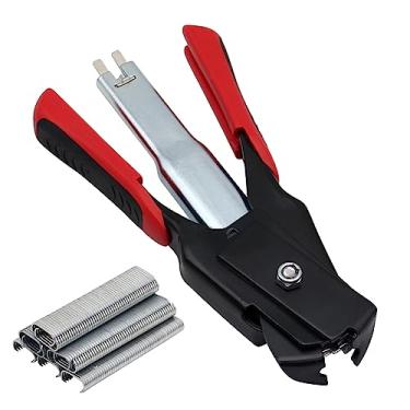 Imagem de Kit de alicates de anel de porco tipo C com 3000 peças de mola de pregos C7 anéis de porco pistola tipo C ferramenta de instalação de clipe para alimentação automática animal cerca fixador grampos