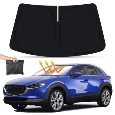 Imagem de LUNQIN Para-sol de carro para Mazda CX-30 CX30 2020 2021 2022 2023 2024 SUV Acessórios interiores automotivos Para-brisa dianteiro para-sol dobrável isolamento protetor refletivo guarda-sol janela