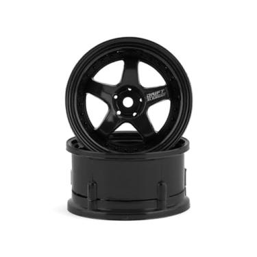 Imagem de DS Racing 2PCS 1/10 RC Drift Element 5 Spoke Drift Wheels Rims w/Chrome Lip for Traxxas HSP Tamiya HPI Kyosho On-Road Drifting Car (Triple Black)