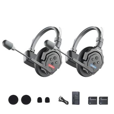 Imagem de SYNCO XTalk X2 Fone de ouvido sem fio de 2,4 GHz com sistema de intercomunicação de microfone Design de dispositivo mestre aleatório para filmagem ao vivo, apresentação em palco (2 unidades)