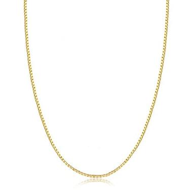 Imagem de Lys Lazuli, Corrente Veneziana Diamantada 60cm Banhada A Ouro