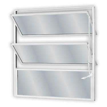 Imagem de Janela Basculante com 2 básculas e 1 fixo 60x100 Mgm Branco