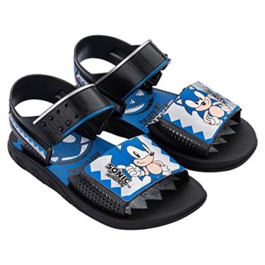 Imagem de Sandália Sonic Gold, Grendene Kids, Criança Unissex, Preto/Preto, 33/34