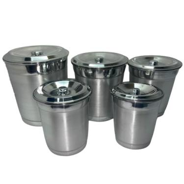 Imagem de Jogo de Mantimentos Conjunto 5 Potes de Aluminio