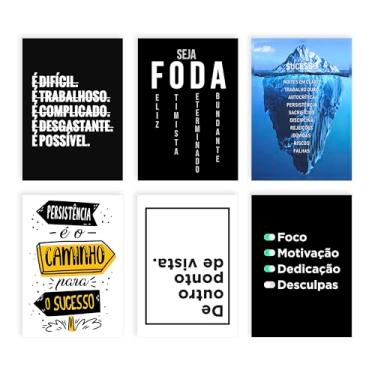 Imagem de Placas Decorativas Frases Motivacionais Empreendedorismo Mentalidade Varios Modelos Decoração Quarto Sala Escritório