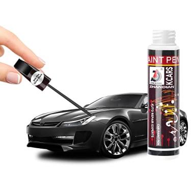 Imagem de Kcars Tinta de retoque para carros, caneta removedor de arranhões de carro, caneta de reparo de arranhões de carro dupla e fácil para vários carros (prata preta)