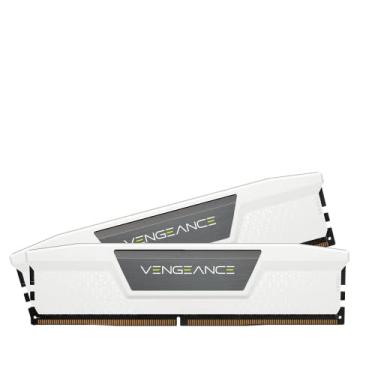 Imagem de CORSAIR Memória de computador Vengeance DDR5 RAM 64GB (2x32GB) 5600MHz CL40 Intel XMP iCUE compatível - branca (CMK64GX5M2B5600C40W)