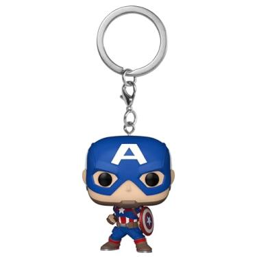 Imagem de Funko POP! Keychain: Marvel - Captain America - Marvel Comics Novelty Keyring - Collectable Mini Figure - Stocking Filler - Gift Idea - Official Merchandise - Comic Books Fans - Backpack Decor