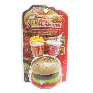 Imagem de Kit Lanchonete Hamburguer Infantil Brinquedo - Mini Kitchen