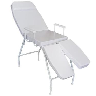 Imagem de Maca 3 Posições Bi-Perna Branca Com Apoio De Braço - For-Ty