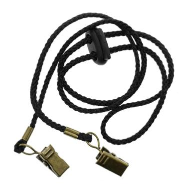 Imagem de YWJLQH Clipe para Guardanapos, Suporte para Babadores, Prático, Leve, Clipe para Fixação de Chapéus, Correntes para Guardanapos, Clipe para Idosos, Adultos, Preto