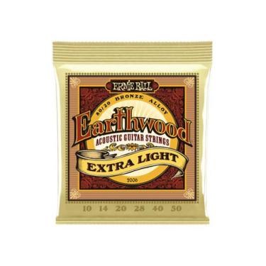 Imagem de Encordoamento para Violão Ernie Ball 010 Earthwood Extra Light Bronze 
