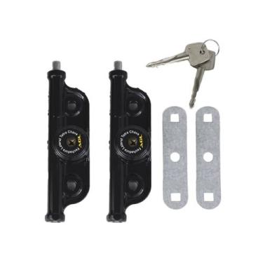 Imagem de Fechadura Lateral Tetra Chave Alumínio Pino De Aço Cilíndro Zamac Envi