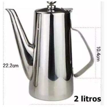 Imagem de Bule Em Inox Com Bico Longo 1,5 Litros - Cozinha - Hotel - OKABOX