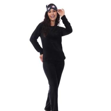 Imagem de Pijama Soft Feminino Inverno Longo Adulto Fleece Básico - Victory, G, 