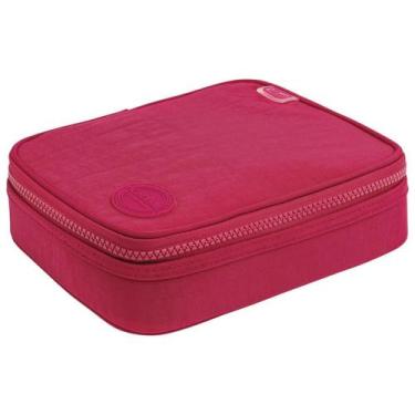Imagem de Estojo Box Académie Nylon Escolar Com Divisória Elástico - Tilibra
