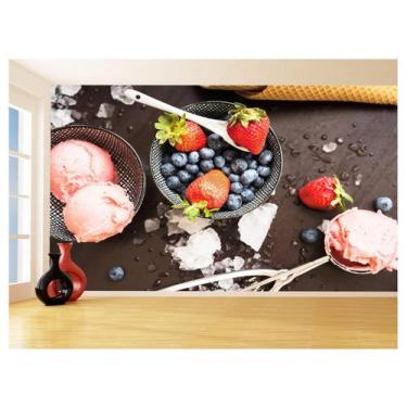 Imagem de Papel De Parede 3D Alimentos Sorvete Verão Massa 3,5M Al371 - Você Dec