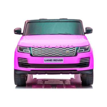 Imagem de Carrinho Elétrico Infantil Para Menina Mini Land Rover Rosa 2 Lugares 