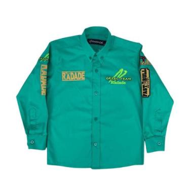 Imagem de Camisa Country Infantil Bordada Radade Green Team, Verde, 02