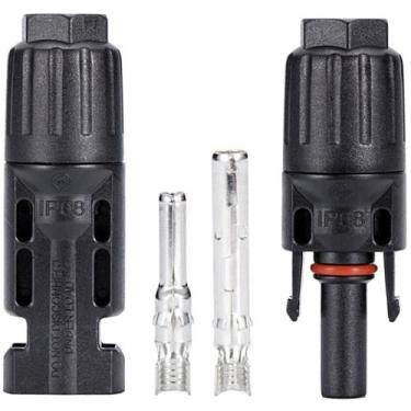 Imagem de Conector Plug MC4 para Cabos de Sistema Solar  Macho e Fêmea  Kaza Int