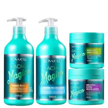 Imagem de Kit para Cabelos Cacheados Lowell Cacho Mágico 4 itens 4040