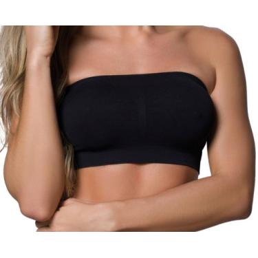 Imagem de KIT 03-SOUTIEN FAIXA SEM COSTURA TOP sem alça SEM BOJO - CHARMINHO, Pr