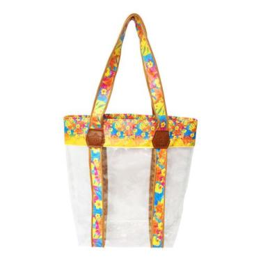 Imagem de Bolsa Feminina Praia Transparente Impermeavel Tropical Magicc Bolsas