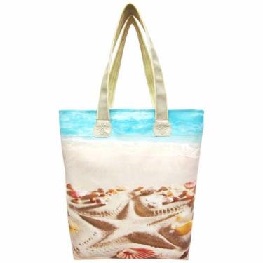 Imagem de Bolsa Feminina Praia Impermeável Conchas na Areia Magicc Bolsas