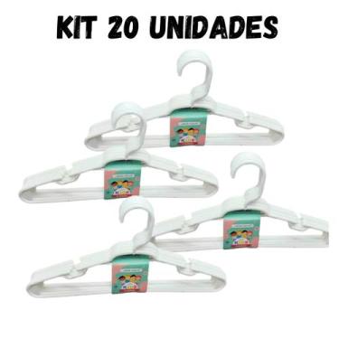 Imagem de kit 20 Cabide Infantil Reforçado para Roupas - LizKO