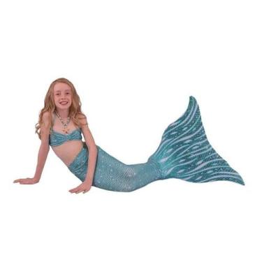 Imagem de Cauda de Sereia Infantil e Adulto Com Monofin Com Biquini e Proteção U